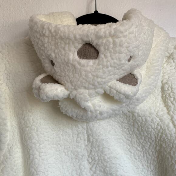 NWT Aerie Teddy Bear Sherpa Onesie Jumpsuit in Cream - Picture 5 of 9